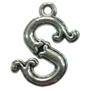 Pendant. Fashion Zinc Alloy Jewelry Findings. Letter 25x20mm. Sold by Bag
