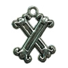 Pendant. Fashion Zinc Alloy Jewelry Findings. Letter 25x20mm. Sold by Bag