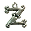 Pendant. Fashion Zinc Alloy Jewelry Findings. Letter 25x20mm. Sold by Bag
