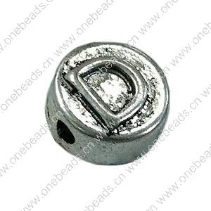 Beads. Fashion Zinc Alloy jewelry findings. Flat Round 10x10mm. Sold by Bag