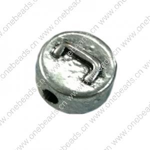 Beads. Fashion Zinc Alloy jewelry findings. Flat Round 10x10mm. Sold by Bag