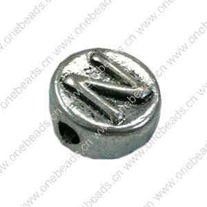 Beads. Fashion Zinc Alloy jewelry findings. Flat Round 10x10mm. Sold by Bag