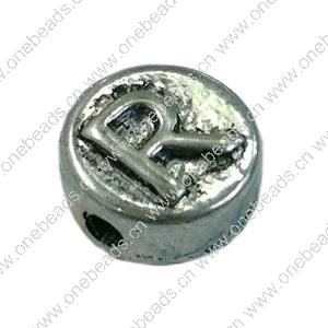 Beads. Fashion Zinc Alloy jewelry findings. Flat Round 10x10mm. Sold by Bag