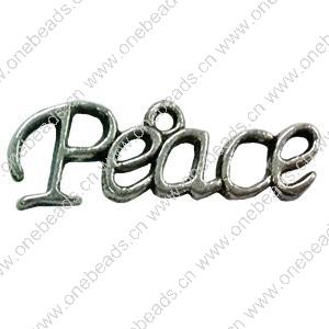 Pendant. Fashion Zinc Alloy Jewelry Findings. Letter 28x11mm. Sold by Bag