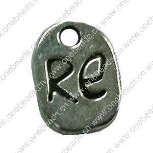 Pendant. Fashion Zinc Alloy Jewelry Findings. Flat oval 10x8mm. Sold by Bag