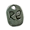 Pendant. Fashion Zinc Alloy Jewelry Findings. Flat oval 10x8mm. Sold by Bag