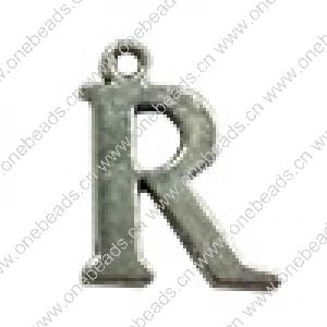 Pendant. Fashion Zinc Alloy Jewelry Findings. Letter 16x12mm. Sold by Bag