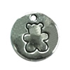 Pendant. Fashion Zinc Alloy Jewelry Findings. Flat Round 15mm. Sold by Bag
