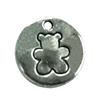 Pendant. Fashion Zinc Alloy Jewelry Findings. Flat Round 15mm. Sold by Bag