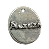 Pendant. Fashion Zinc Alloy Jewelry Findings. Flat oval 14x12mm. Sold by Bag
