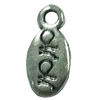 Pendant. Fashion Zinc Alloy Jewelry Findings. Flat oval 12x6mm. Sold by Bag
