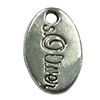 Pendant. Fashion Zinc Alloy Jewelry Findings. Flat oval 10x7mm. Sold by Bag
