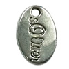 Pendant. Fashion Zinc Alloy Jewelry Findings. Flat oval 10x7mm. Sold by Bag