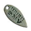 Pendant. Fashion Zinc Alloy Jewelry Findings. Leaf 16x8mm. Sold by Bag
