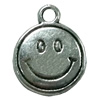 Pendant. Fashion Zinc Alloy Jewelry Findings. Flat Round 15x12mm. Sold by Bag
