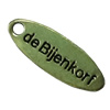Pendant. Fashion Zinc Alloy Jewelry Findings. Flat oval 16x6mm. Sold by Bag