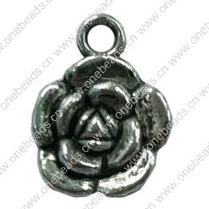 Pendant. Fashion Zinc Alloy Jewelry Findings. Flower 16x12mm. Sold by Bag