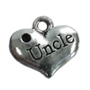 Pendant. Fashion Zinc Alloy Jewelry Findings. Heart 14x15mm. Sold by Bag