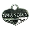 Pendant. Fashion Zinc Alloy Jewelry Findings. Heart 15x12mm. Sold by Bag
