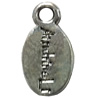 Pendant. Fashion Zinc Alloy Jewelry Findings. Flat oval 15x8mm. Sold by Bag
