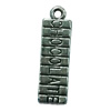 Pendant. Fashion Zinc Alloy Jewelry Findings. Rectangle 22x6mm. Sold by Bag
