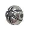 Beads. Fashion Zinc Alloy jewelry findings. Flat Round 6mm. Sold by Bag