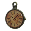 Zinc Alloy Enamel Pendant. Fashion Jewelry Findings. Clock 32x25.5mm. Sold by Bag