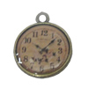 Zinc Alloy Enamel Pendant. Fashion Jewelry Findings. Clock 20x16.5mm. Sold by Bag
