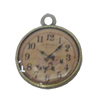 Zinc Alloy Enamel Pendant. Fashion Jewelry Findings. Clock 20x16.5mm. Sold by Bag