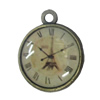 Zinc Alloy Enamel Pendant. Fashion Jewelry Findings. Clock 20x16.5mm. Sold by Bag
