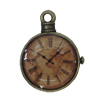 Zinc Alloy Enamel Pendant. Fashion Jewelry Findings. Clock 25x19.5mm. Sold by Bag
