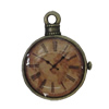 Zinc Alloy Enamel Pendant. Fashion Jewelry Findings. Clock 25x19.5mm. Sold by Bag