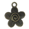 Pendant. Fashion Zinc Alloy Jewelry Findings. Flower 21x18mm. Sold by Bag 
