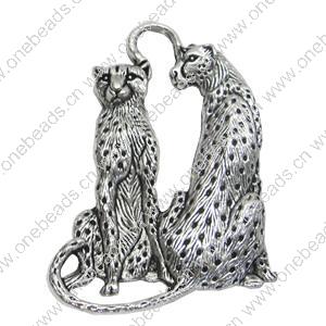 Pendant. Fashion Zinc Alloy Jewelry Findings. Animal 64x45mm，Sold by PC 