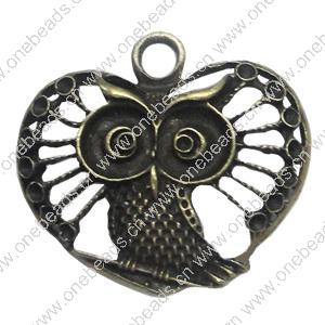 Pendant. Fashion Zinc Alloy Jewelry Findings. Animal 37x41.5mm，Sold by Bag 