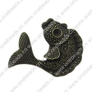 Pendant. Fashion Zinc Alloy Jewelry Findings. Animal 48.5x35.5mm，Sold by Bag 