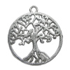 Pendant. Fashion Zinc Alloy Jewelry Findings. Tree 25x29mm，Sold by Bag 