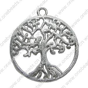 Pendant. Fashion Zinc Alloy Jewelry Findings. Tree 25x29mm，Sold by Bag 