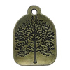 Pendant. Fashion Zinc Alloy Jewelry Findings. Tree 31x22.5mm，Sold by Bag 
