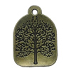 Pendant. Fashion Zinc Alloy Jewelry Findings. Tree 31x22.5mm，Sold by Bag 