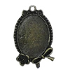 Zinc Alloy Cabochon Settings. Fashion Jewelry Findings. 37x22.5mm Inner dia：18.5x25.2mm. Sold by Bag

