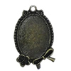 Zinc Alloy Cabochon Settings. Fashion Jewelry Findings. 37x22.5mm Inner dia：18.5x25.2mm. Sold by Bag