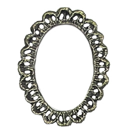 Donut. Fashion Zinc Alloy Jewelry Findings. 38x27.5mm. Sold by Bag
