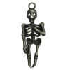 Pendant. Fashion Zinc Alloy Jewelry Findings. Skeleton 43x16mm. Sold by Bag 