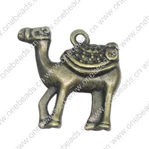 Pendant. Fashion Zinc Alloy Jewelry Findings. Animal 25x24mm，Sold by Bag 
