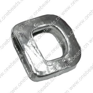 Slider, Zinc Alloy Bracelet Findinds, 14x14mm, Hole size:10x2mm, Sold by Bag