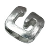 Slider, Zinc Alloy Bracelet Findinds, 14x14mm, Hole size:10x2mm, Sold by Bag
