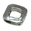 Slider, Zinc Alloy Bracelet Findinds, 14x14mm, Hole size:10x2mm, Sold by Bag
