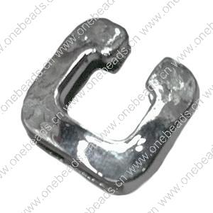 Slider, Zinc Alloy Bracelet Findinds, 12x12mm, Hole size:6x1.5mm, Sold by Bag