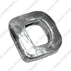 Slider, Zinc Alloy Bracelet Findinds, 12x12mm, Hole size:6x1.5mm, Sold by Bag